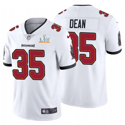 Men's Tampa Bay Buccaneers #35 Jamel Dean White NFL 2021 Super Bowl LV Limited Stitched Jersey Men's Tampa Bay Buccaneers #35 Jamel Dean White NFL 2021 Super Bowl LV Limited Stitched Jersey